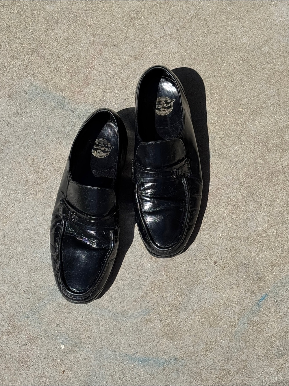 Florsheim Black Leather Loafers Men's Dress Shoes 8.5